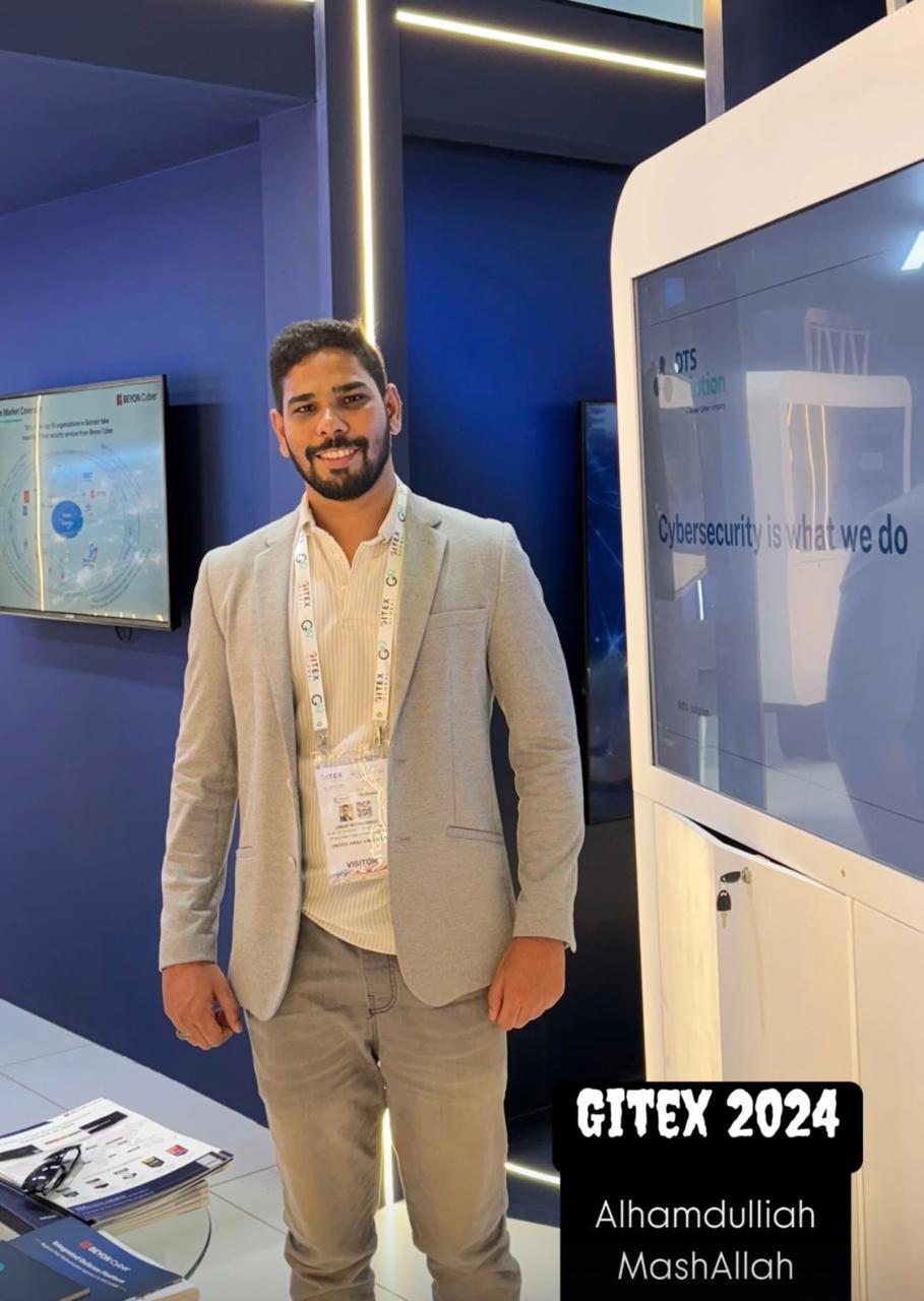 Umar at GITEX 2024 — DTS Solution stand